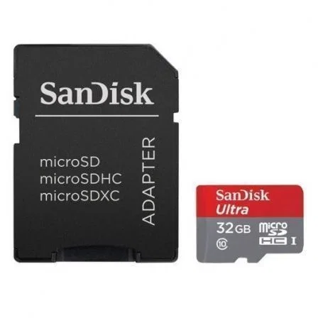SanDisk Ultra 32 GB microSDHC UHS-I Clase 10 con Adaptador